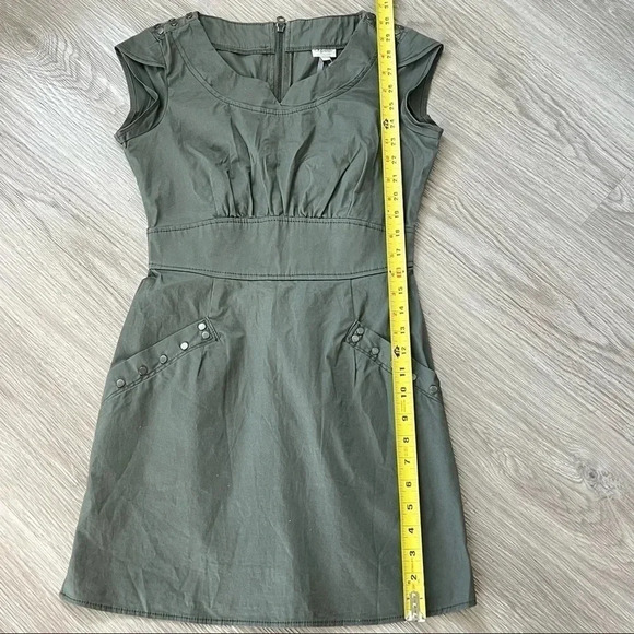 DYNAMITE KAKI GREEN ARMY MINI BACK ZIPPER DRESS SIZE XS - Picture 8 of 14